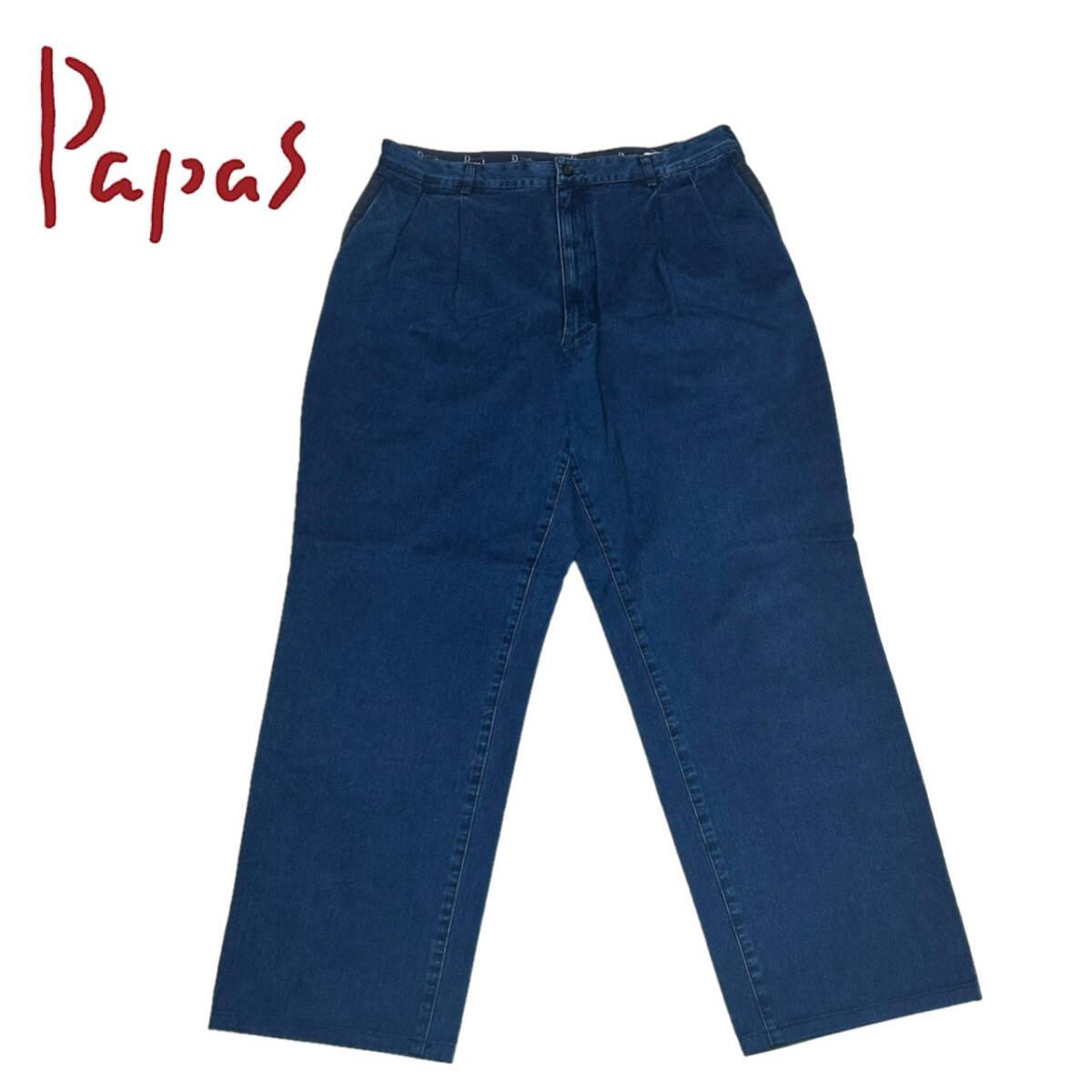 【希少】当時物 90's PAPAS ワイドデニムパンツ サイズXL パパス 日本製 