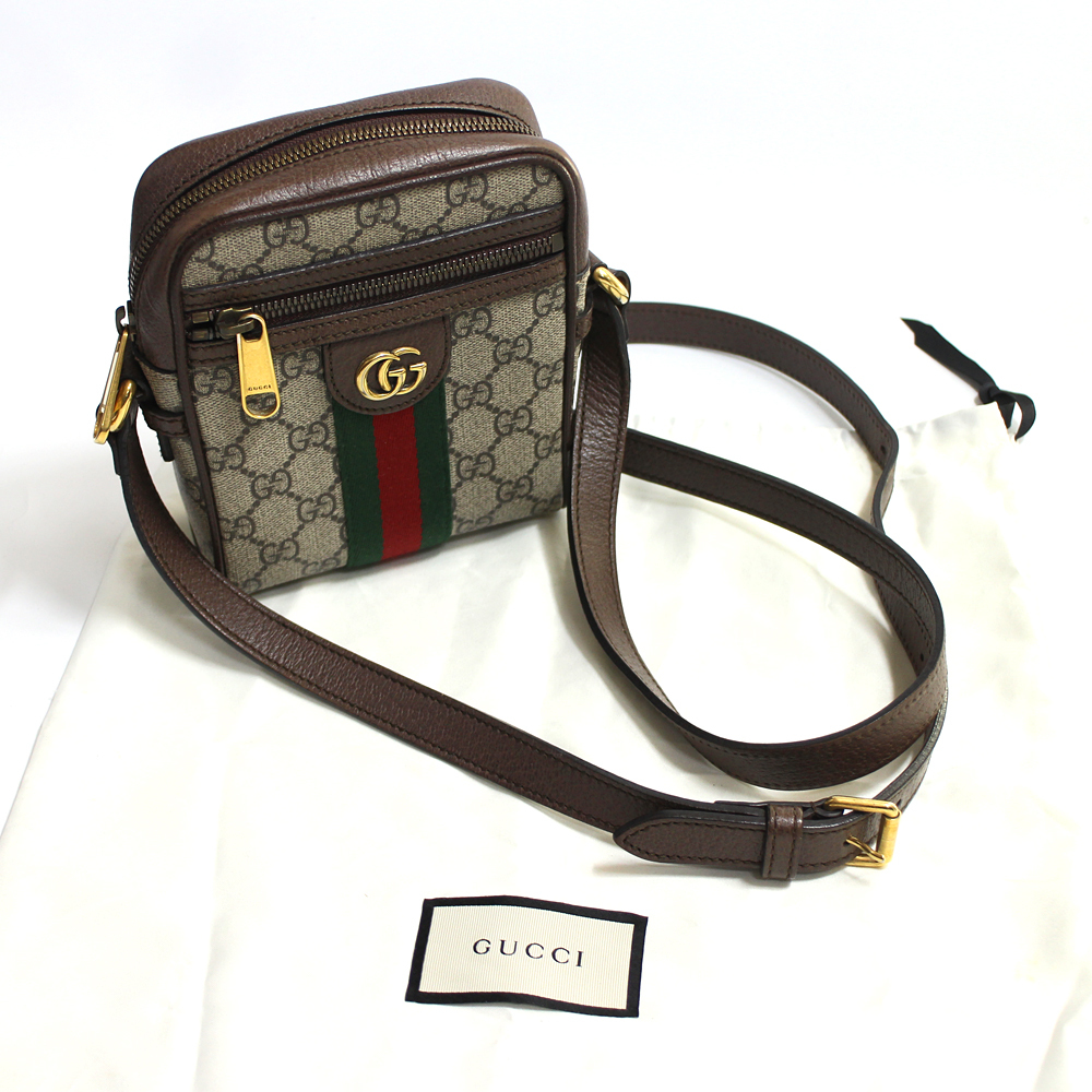 【GUCCI】グッチ　598127 ショルダーバッグ メッセンジャーバッグ GGスプリーム ウェブ ストライプ