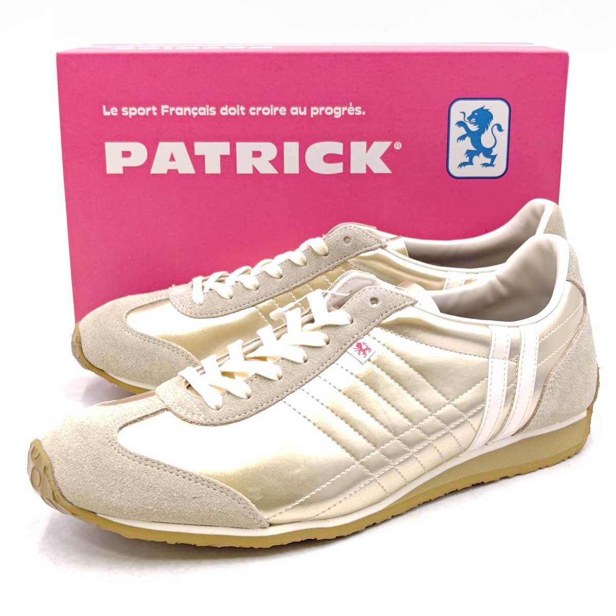 【中古・未使用品】パトリック アイリス・パテント IRIS-PT 42 26.5cm ゴールド 507835 PATRICK エナメル スニーカー