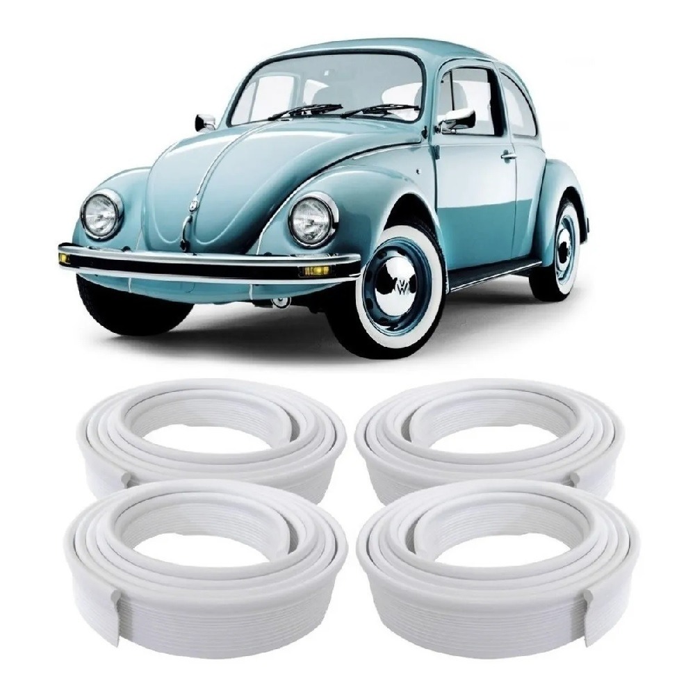 フロント リア フェンダー ビーディング ラバー ゴム 4個セット ホワイト 白 空冷VW T1 ビートル 1949-1979 Volkswagen フォルクスワーゲン
