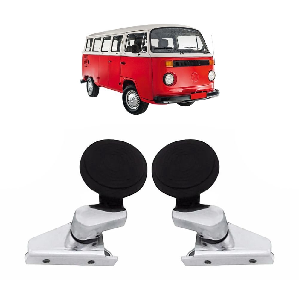 ペア ２個セット ベントウィング ウィンドウ ラッチロック メッキ ブラック ボタン 左右助 VW T1 ビートル T2 バス コンビ T3 68-77年式