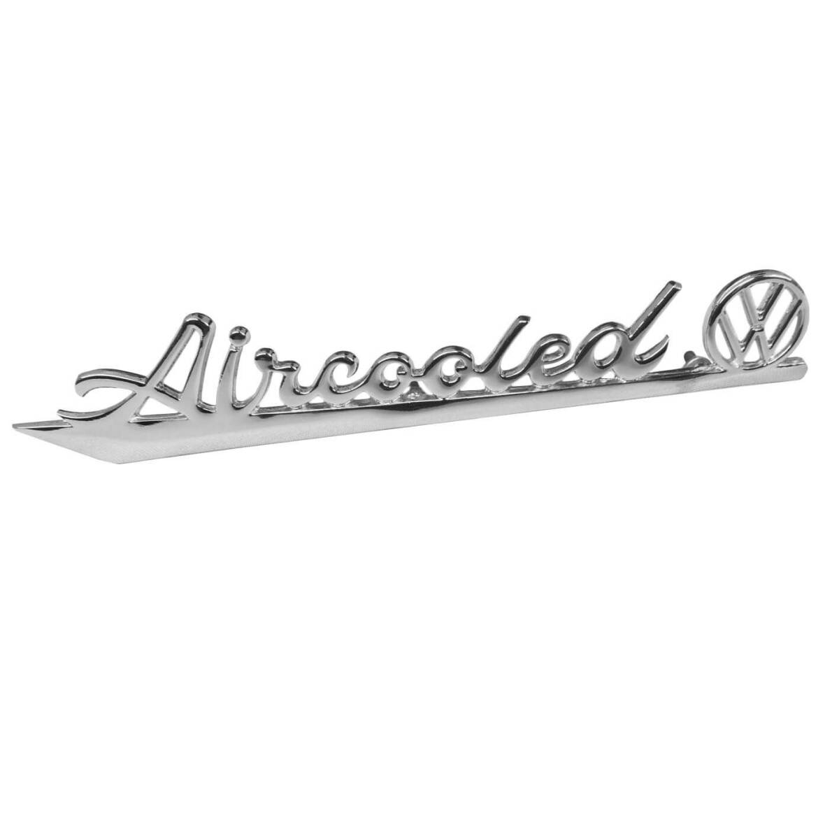 エンブレム Air Cooled 空冷VW ロゴ リア フロント フード クローム メッキ スチール ワーゲン T1 ビートル T2 バス T3 カルマンギア
