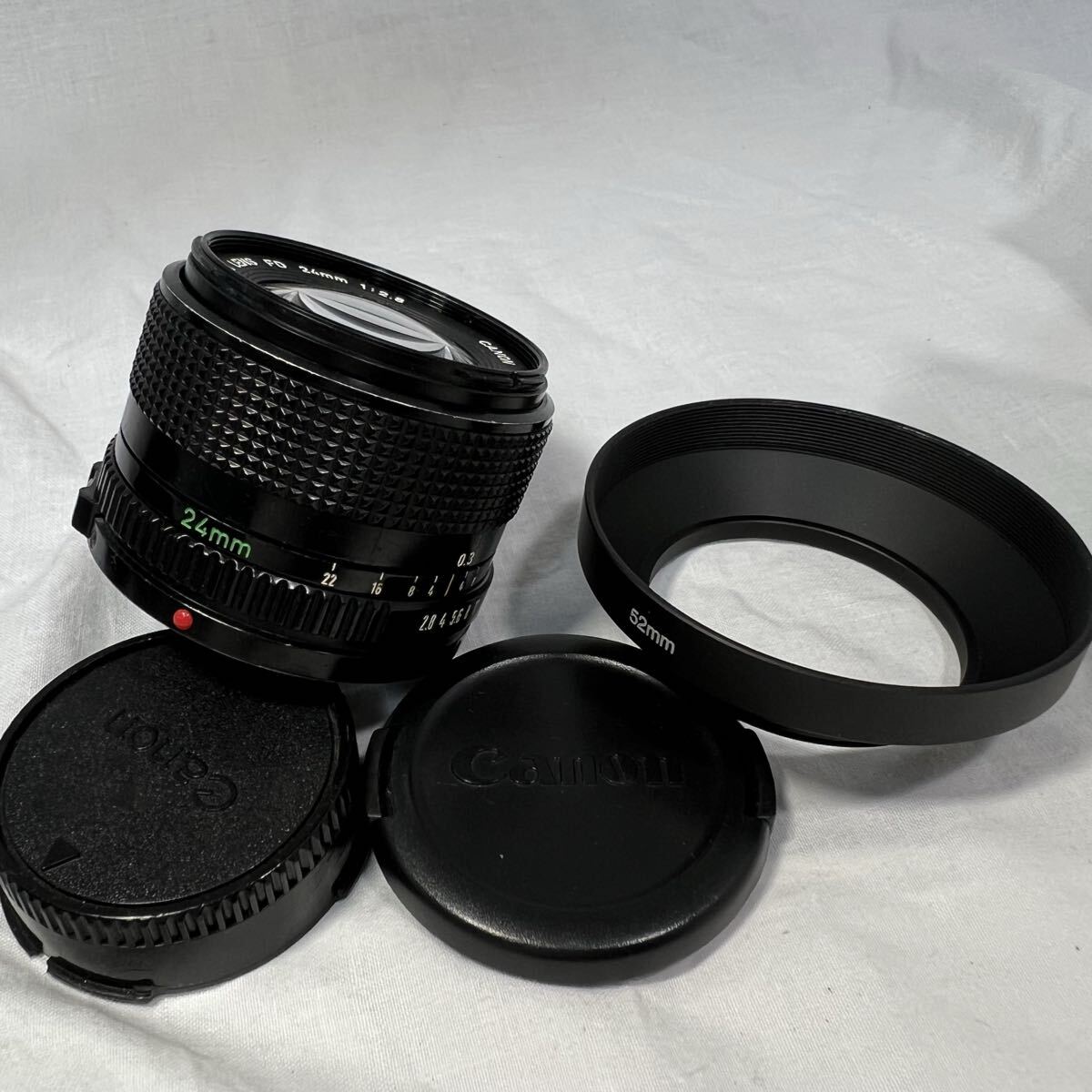キャノン Canon New FD 24mm f2.8 広角メタルフード付