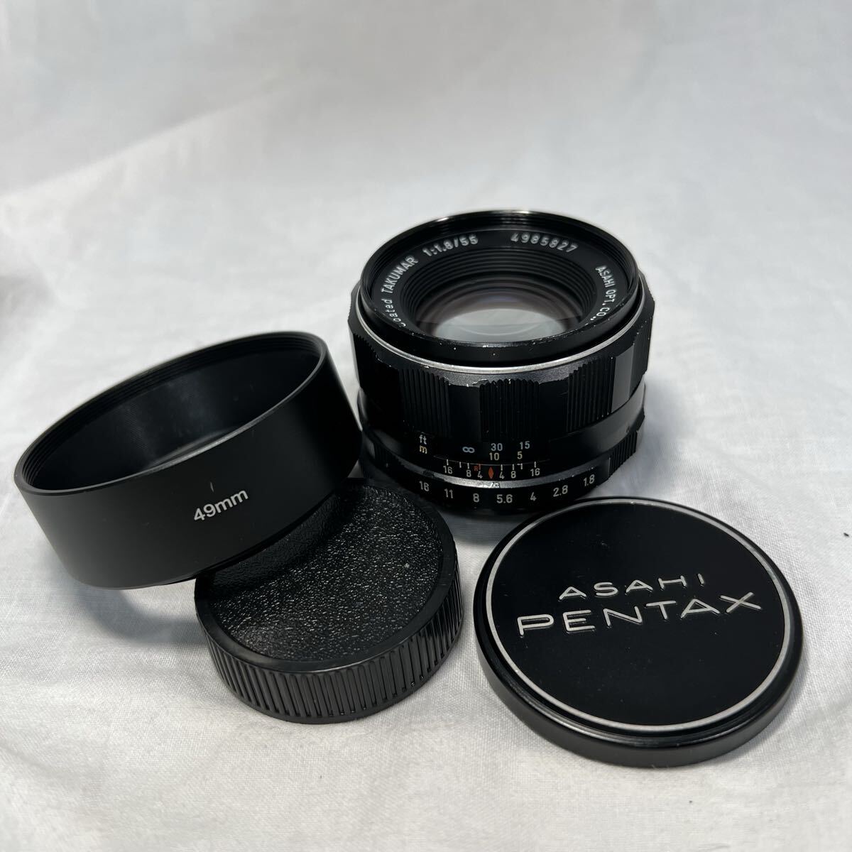 PENTAX M42 SMC TAKUMAR 55mm F1.8 メタルフード付