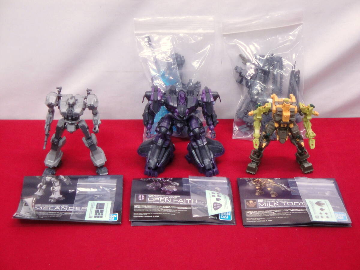 カメ)30MM ARMORED CORE VI オープンフェイス ミルクトゥース MELANDER プラモデル 完成品 3点 セット バンダイ ◆U2602014 PB07B