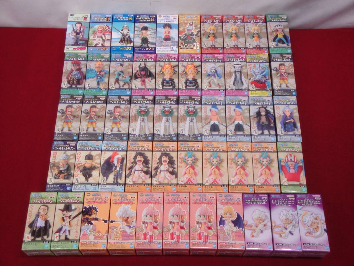カメ)未開封 ワンピース ワールドコレクタブル フィギュア ルフィ ゾロ ミホーク バギー ヤマト 他 まとめ 51点 ◆U2602018 PB11B