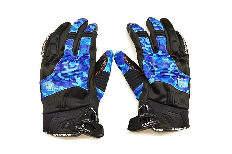 下松)KOMINE コミネ 06-818 GK-818 プロテクトウインターグローブ Sサイズ ブラック/ブルーカモ ▲★C260206N03A PB06B