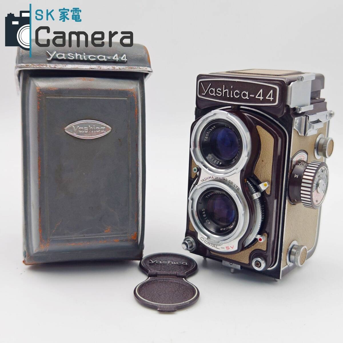 【中古】 YASHICA Yashica-44 Yashikor 60ｍｍ F3.5 ブラウン 茶 希少カラー 二眼レフカメラ ヤシカ