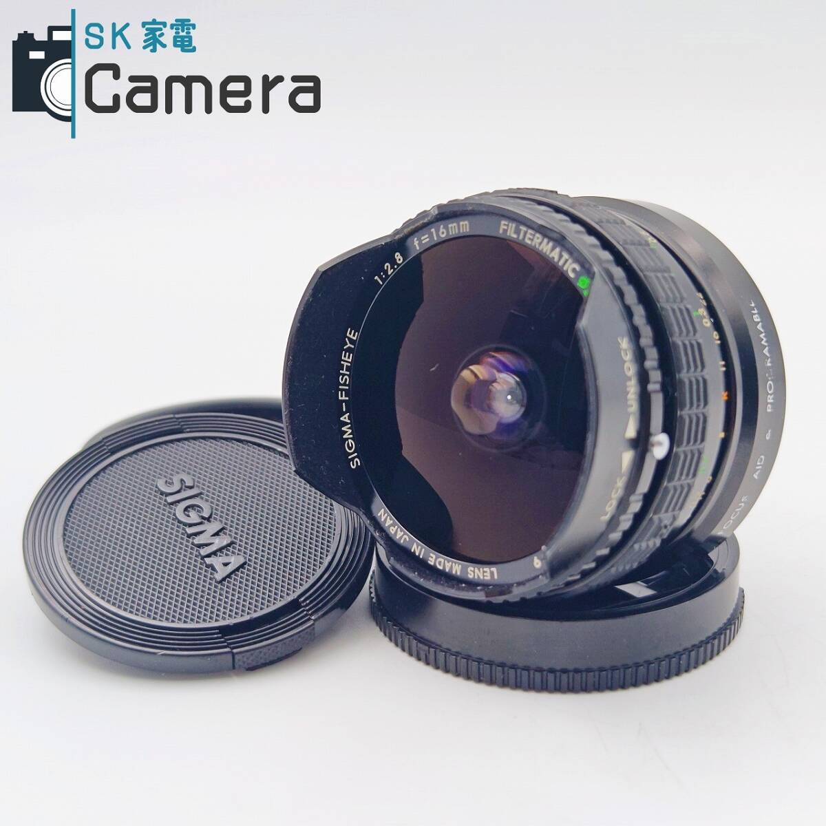 【中古】 SIGMA-FISHEYE 16ｍｍ F2.8 FILTERMATIC MULTI-COATED Aマウント