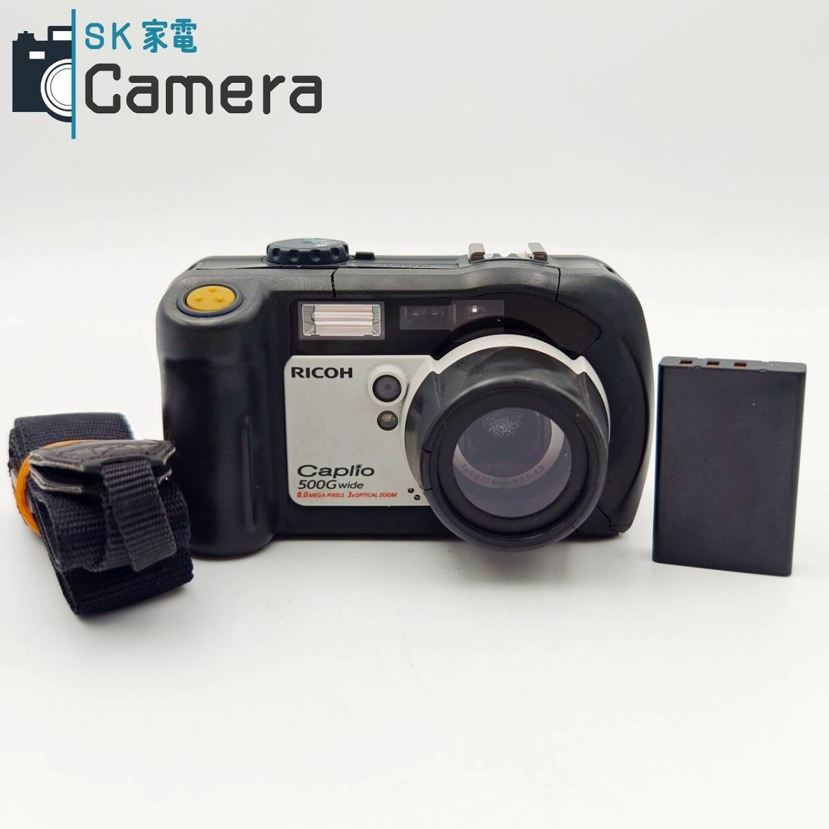 【中古】 RICOH Caplio 500G wide リコー カプリオ コンパクトデジタルカメラ 単三電池でも動きます DB-43 付 訳あり