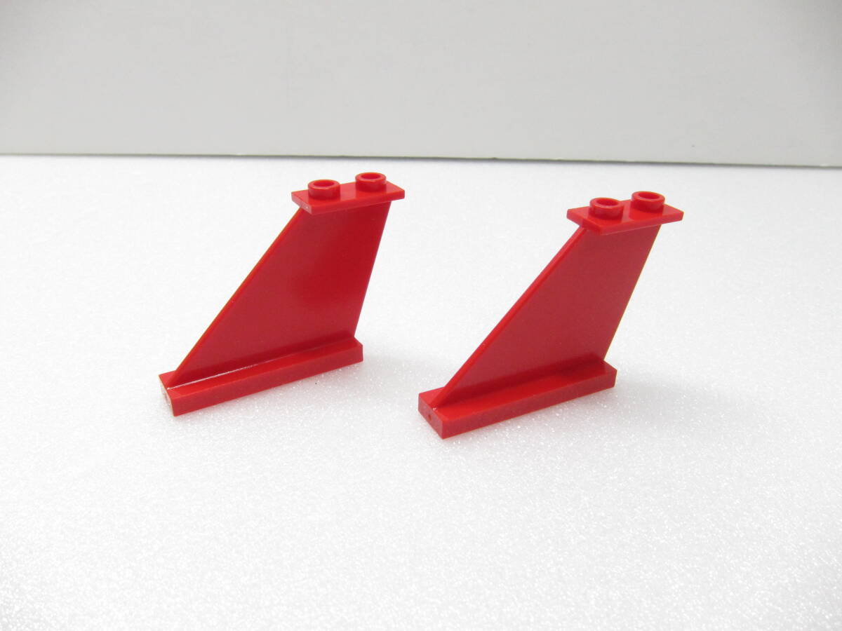 【パーツ-503】LEGO　パーツ　垂直尾翼 4×1×3　赤色　2点セット　◇#2340◇街/宇宙Mトロン/テクニック◇レゴ