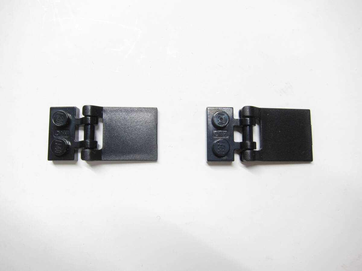 【パーツ-507】LEGO　パーツ　旗2×2＋プレート1×2バーハンドル　黒色　2セット　◇#2335+#2540◇街/トレイン/クリエーターほか◇レゴ