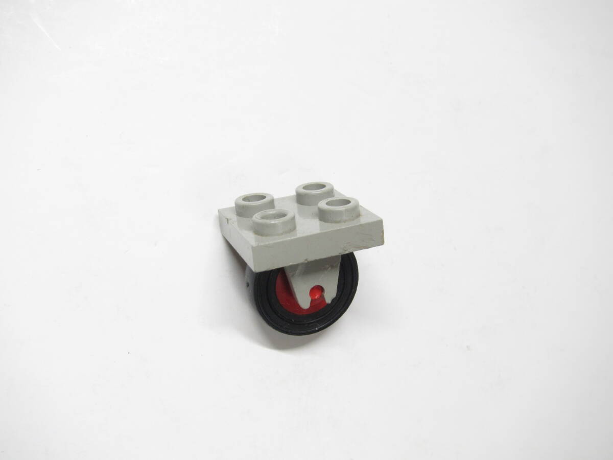 【パーツ-519】LEGO　パーツ　タイヤ1輪（溝無しタイプ）　旧灰色　◇#8c01◇ヴィンテージ◇街6542◇飛行機◇テクニック◇レゴ