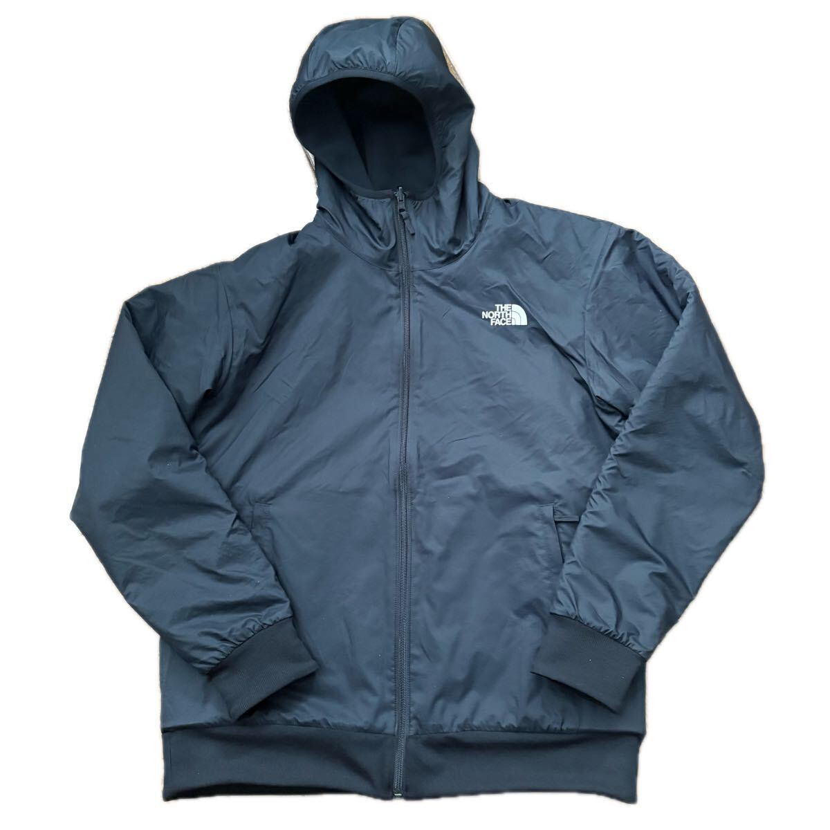 美品 THE NORTH FACE ノースフェイス リバーシブルフーディー ブラック NT62289 XL ザノースフェイス パーカー ナイロンパーカー