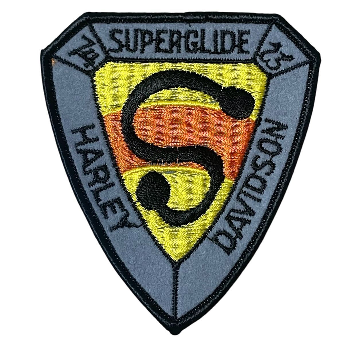 70s デットストック ビンテージ ワッペン HARLEY-DAVIDSON チョッパー SUPERGLIDE 74年 ショベル　アイアン　FXE FX 