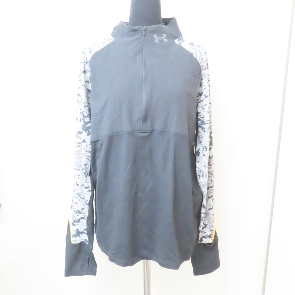 Ts805303 アンダーアーマー 長袖シャツ 1365664 ブラック×グレー系 ＃LG メンズ UNDER ARMOUR 未使用