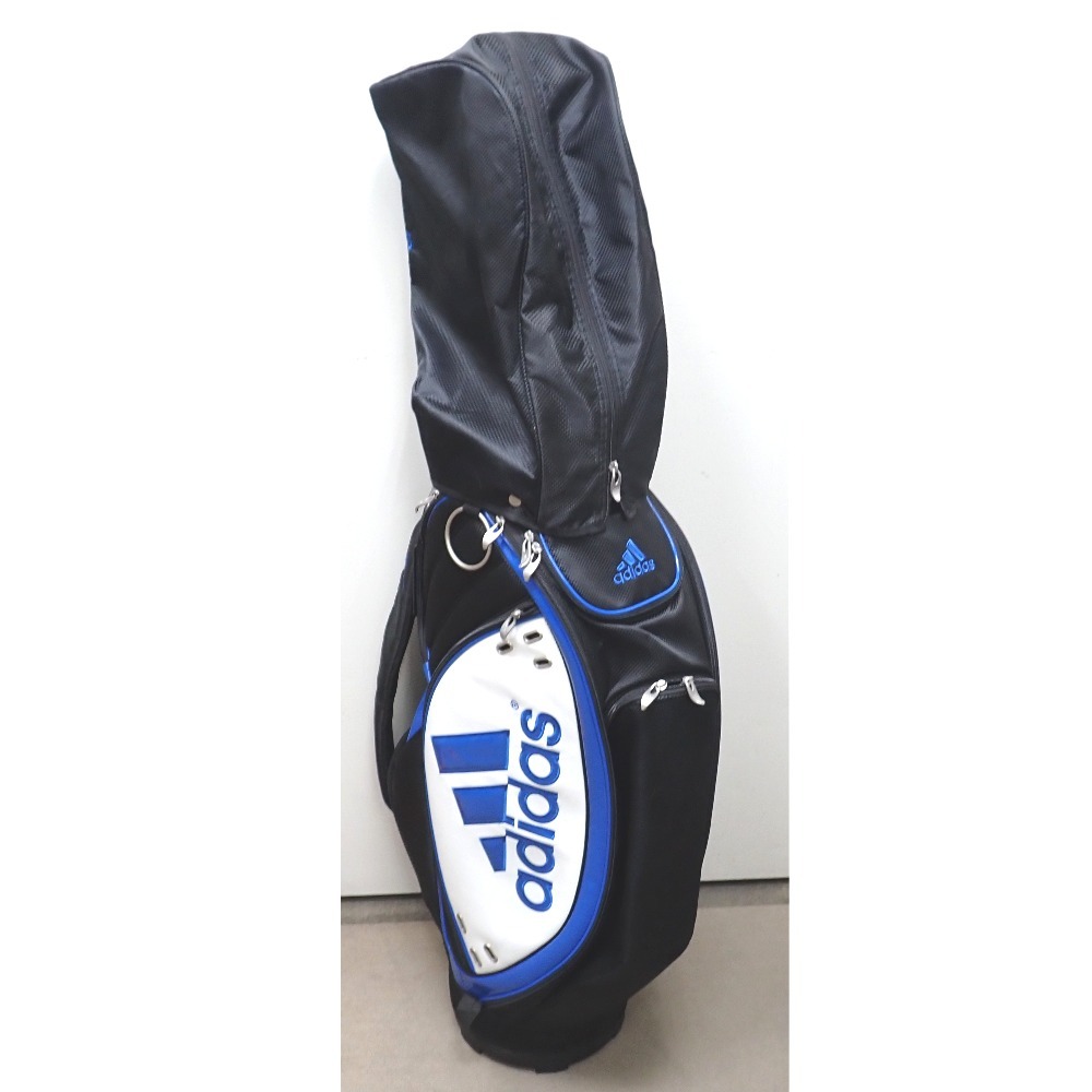Ft1322471 アディダス キャディバッグ JM300 9型 5口 ブラック/ホワイト/ブルー メンズ adidas 中古