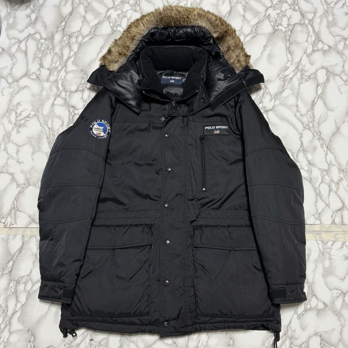 名作【POLO SPORT RALPH LAUREN ポロスポーツ ラルフローレン】ARCTIC CHALLENGE /ダウンジャケット ダウンコート/ファー ロゴ/ジャケット