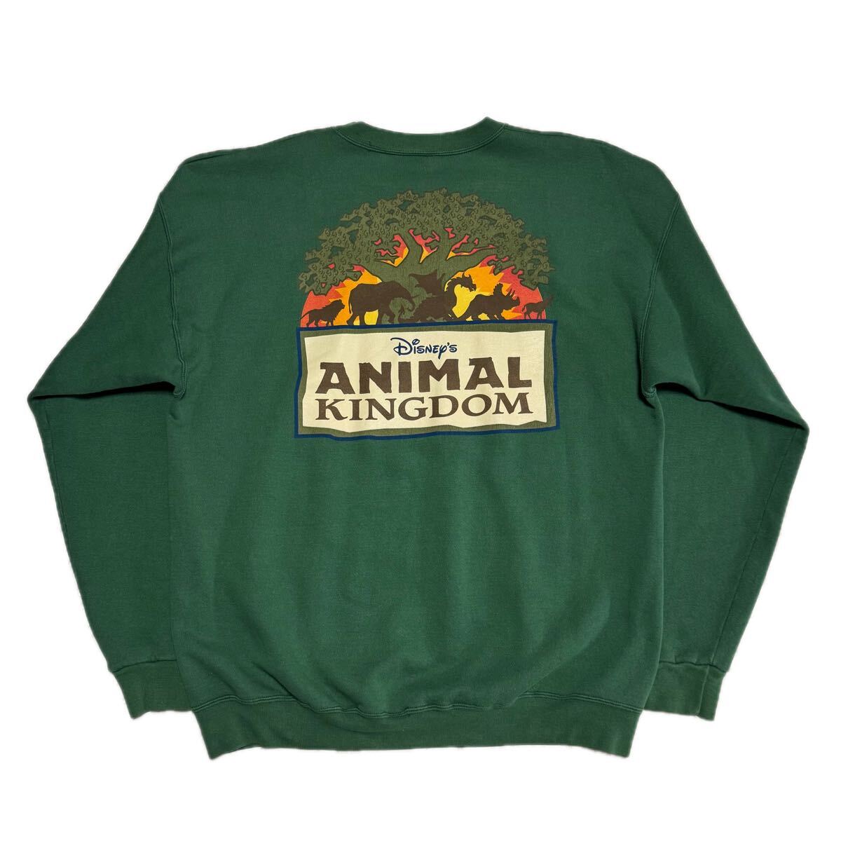 希少【Walt Disney World ディズニー【商品名】Vintage USA製/animal kingdom/ロゴ スウェット トレーナー/XL