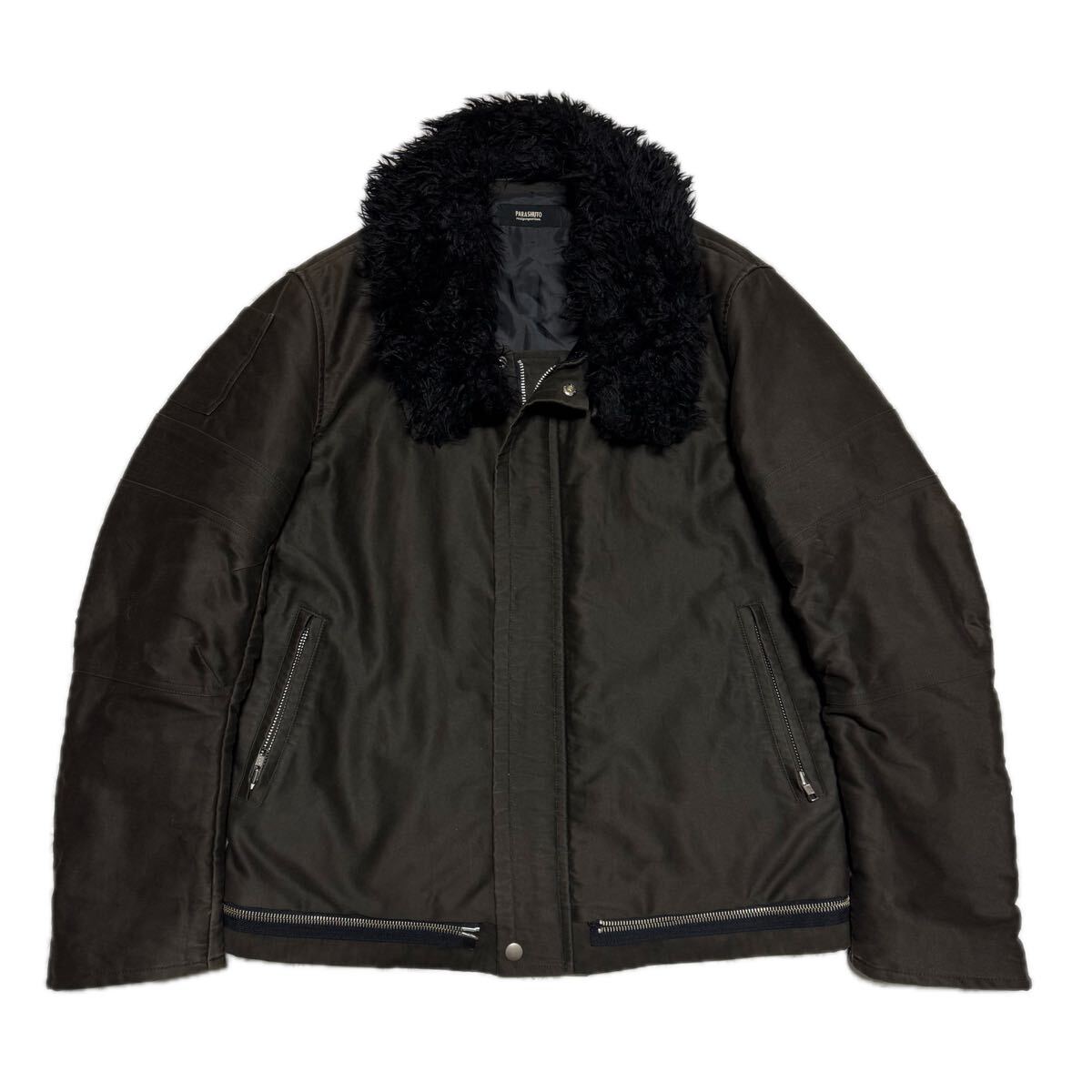 希少【PARASHUTO NAKAJO【商品名】archive astro biker jacket riders/ファー アストロバイカー ライダースジャケット/ブルゾン