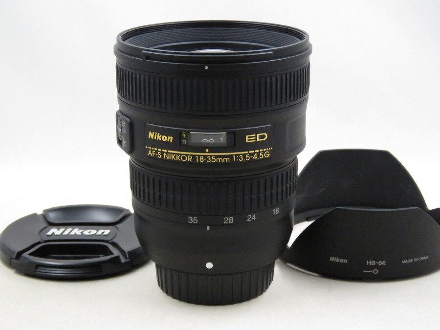 [23229Z2]★新品級★NIKON AF-S NIKKOR 18-35mm F3.5-4.5 G ED フード付き