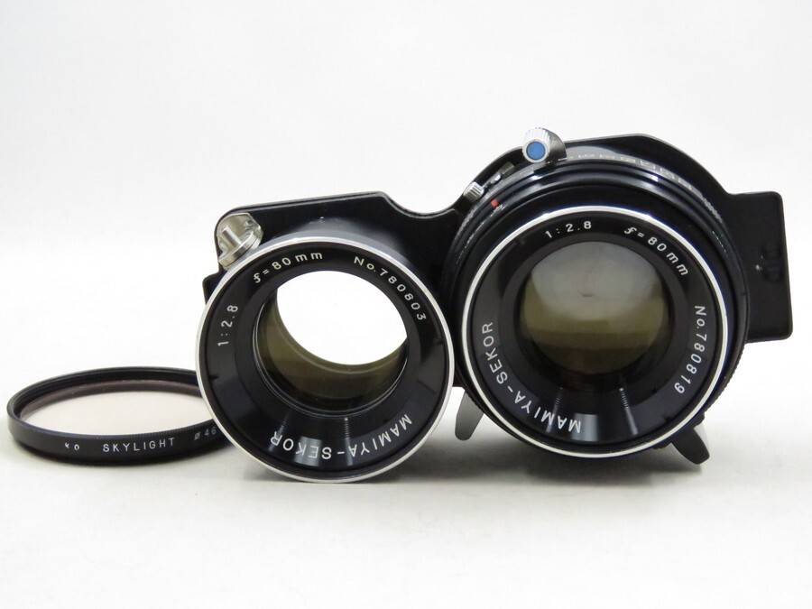 [23266Y3]★超極上美観★MAMIYA SEKOR 80mm F2.8 ブルードット フィルター付き
