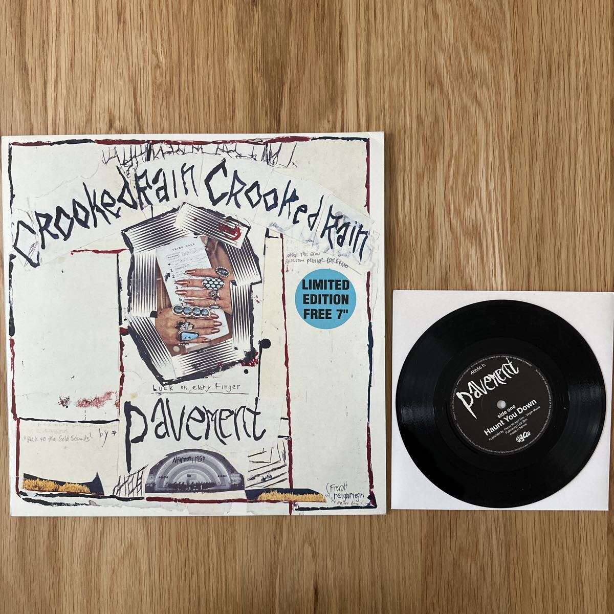 貴重 1994年 BIG CAT盤 UK orig 限定7インチ付 Pavement Crooked Rain Crooked Rain LP original レコード アナログ　Abb56 / Abb56 fs