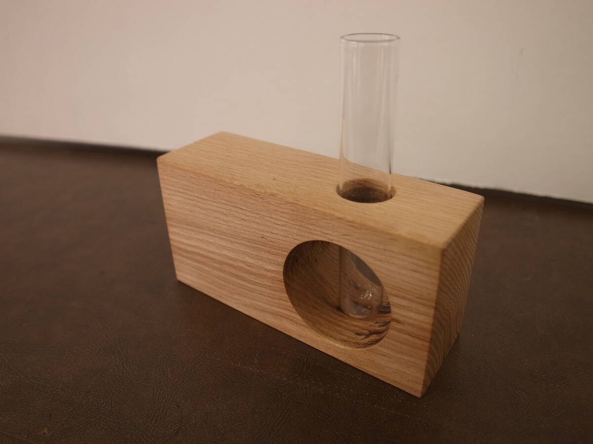 一輪挿し（試験管）　ブナ材 カード立て　タモ材　新品