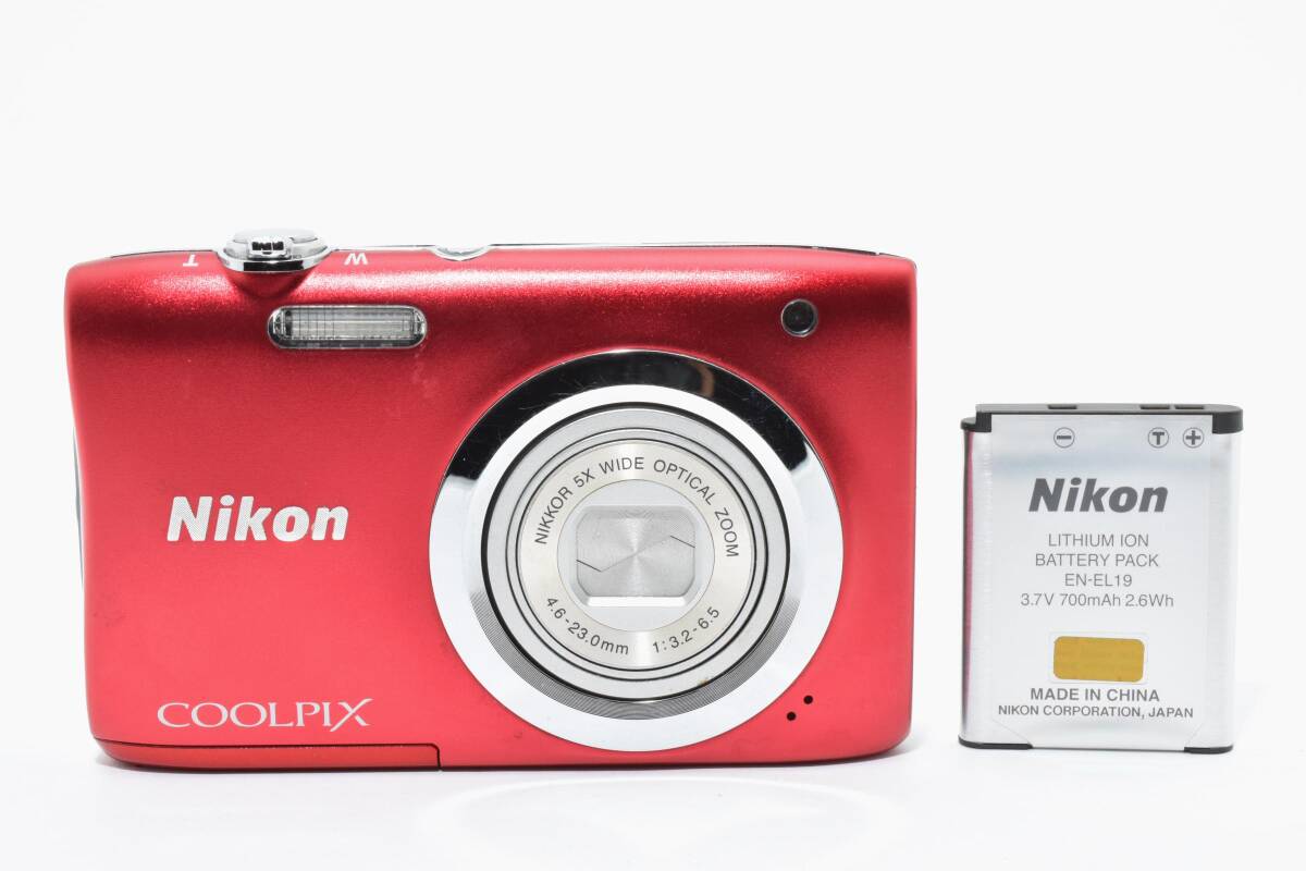 ★NIKON ニコン COOLPIX A100 レッド コンパクトデジタルカメラ★　#U0882 #102060