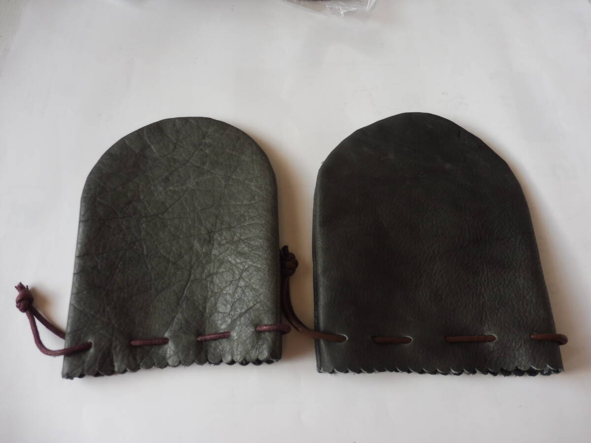 フライリール レザーリールポーチ リールケース 濃灰色系カラー 2個 本革製