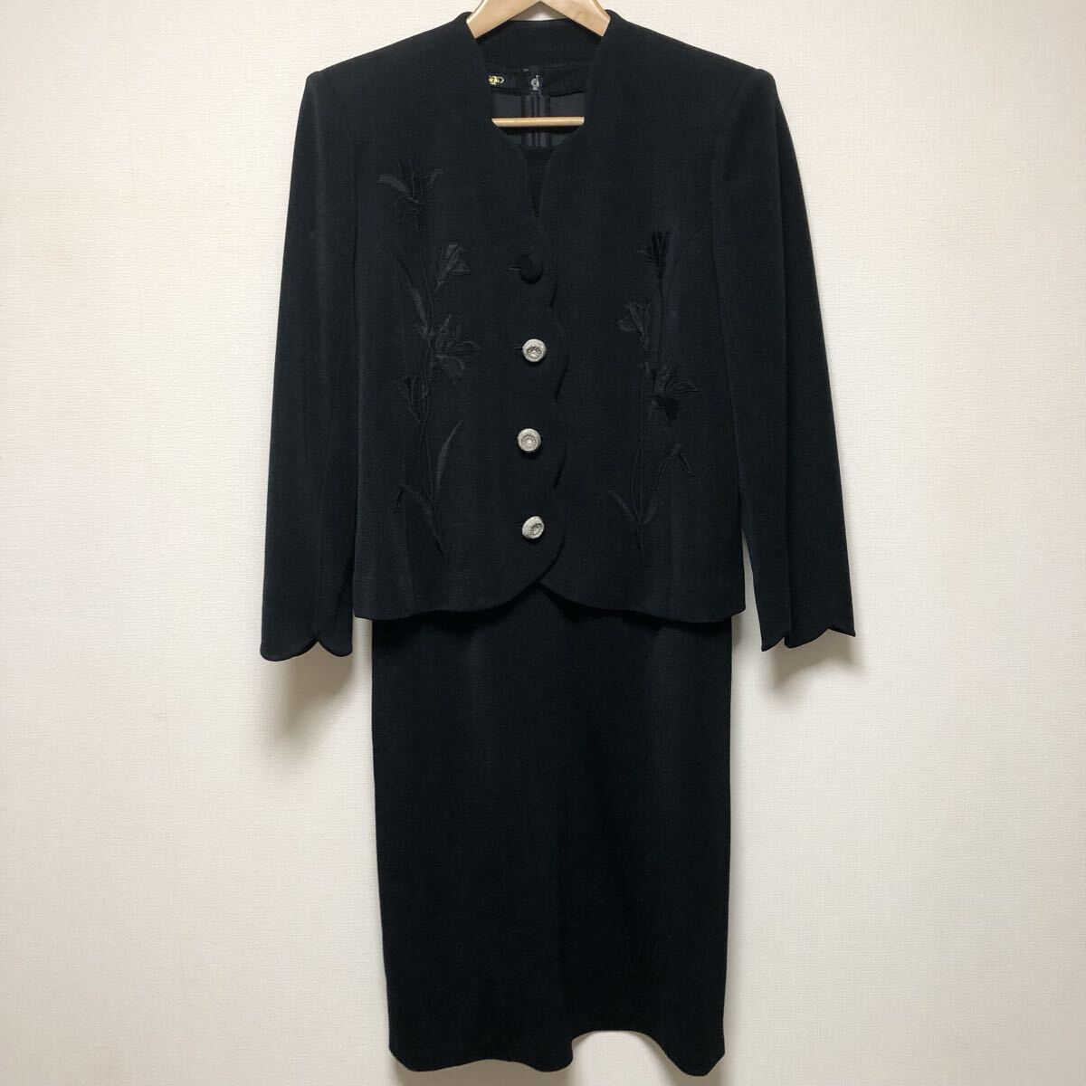 Ms.REIKO TOKYO レディース11号 日本製 高級婦人服 ブラックフォーマル セットアップ アンサンブル ワンピース ジャケット 喪服 冠婚葬祭