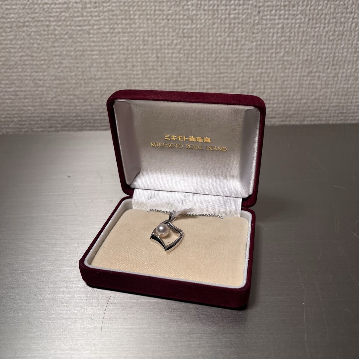 MIKIMOTO ミキモト ネックレス 留め具 シルバー パール 真珠 長さ約40cm 箱付