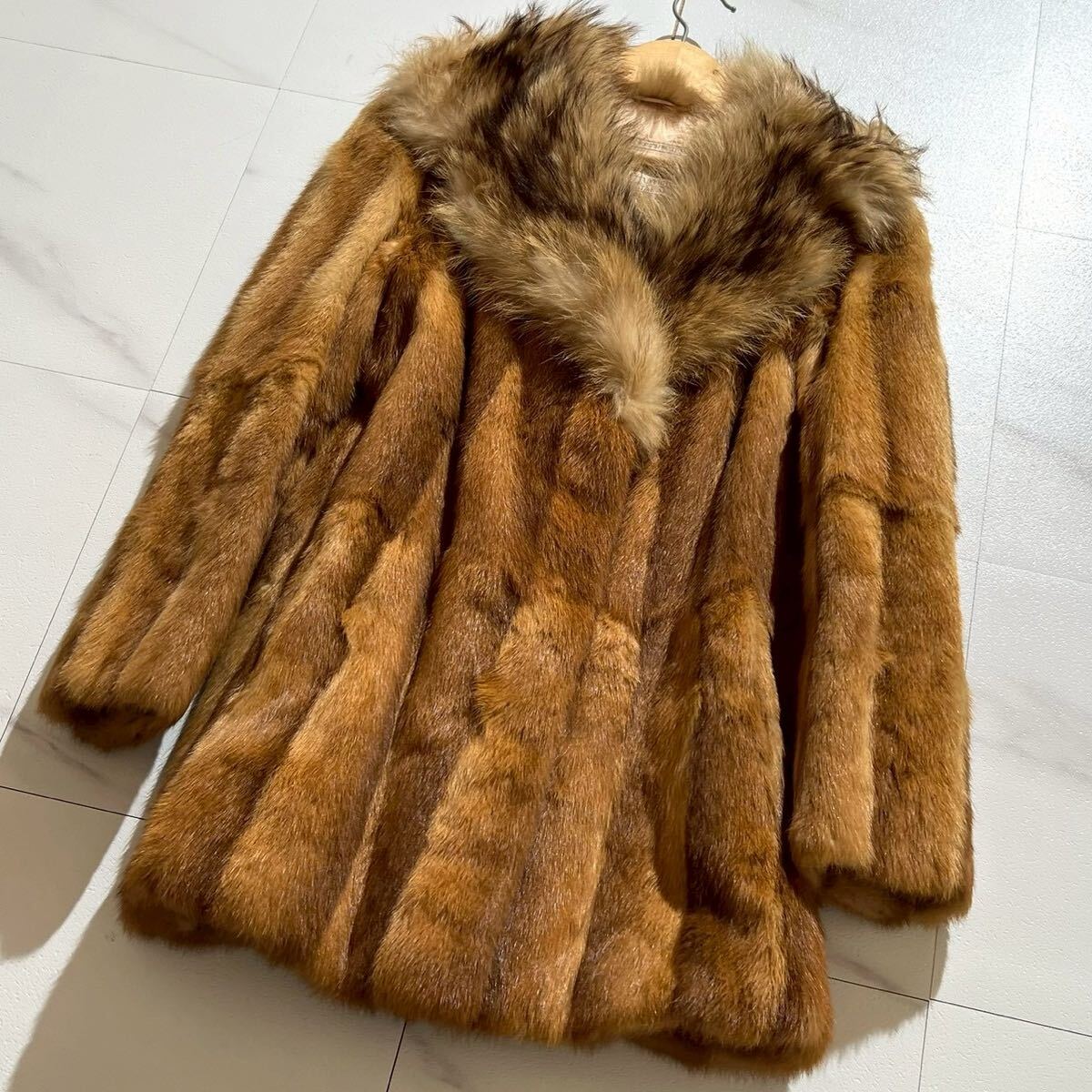 EMBA エンバ ウィーゼル イタチ ファーコート 毛皮 