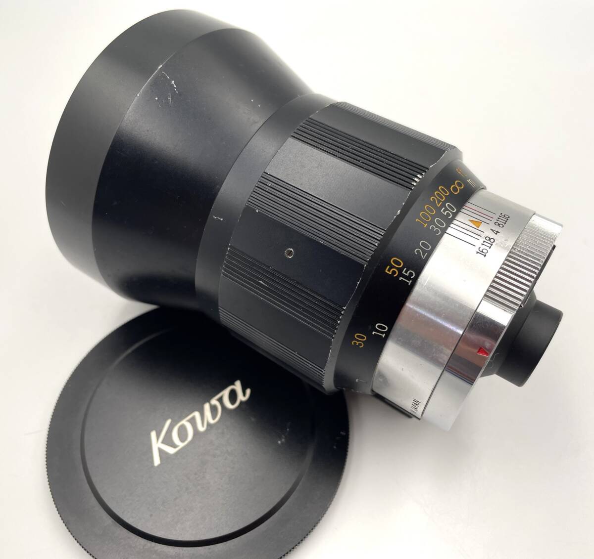 珍しい レンズ　　KOWA-R 200mm 1:4 フロントキャップ 付　　 kowa r 200 4 kowa コーワ