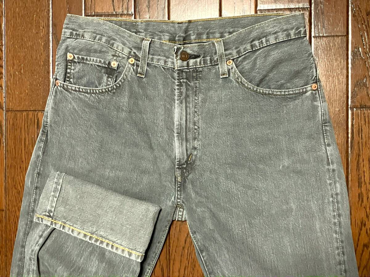 リーバイス LEVI'S 505 w33 ビンテージ レプリカ セルビッチ 後染め ブラック ジーンズ 耳付き 復刻 デニム パンツ タロン42 トルコ製 LVC