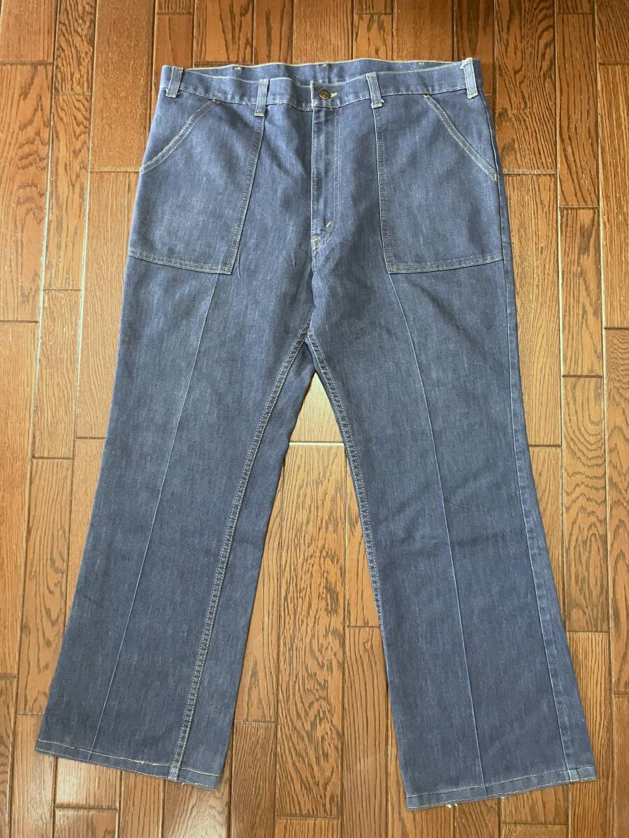 USA製 ビンテージ リーバイス LEVI'S デニム ベイカーパンツ w38 ビッグサイズ 大きな フレア ジーンズ タロン42 オレンジタブ 刻印549