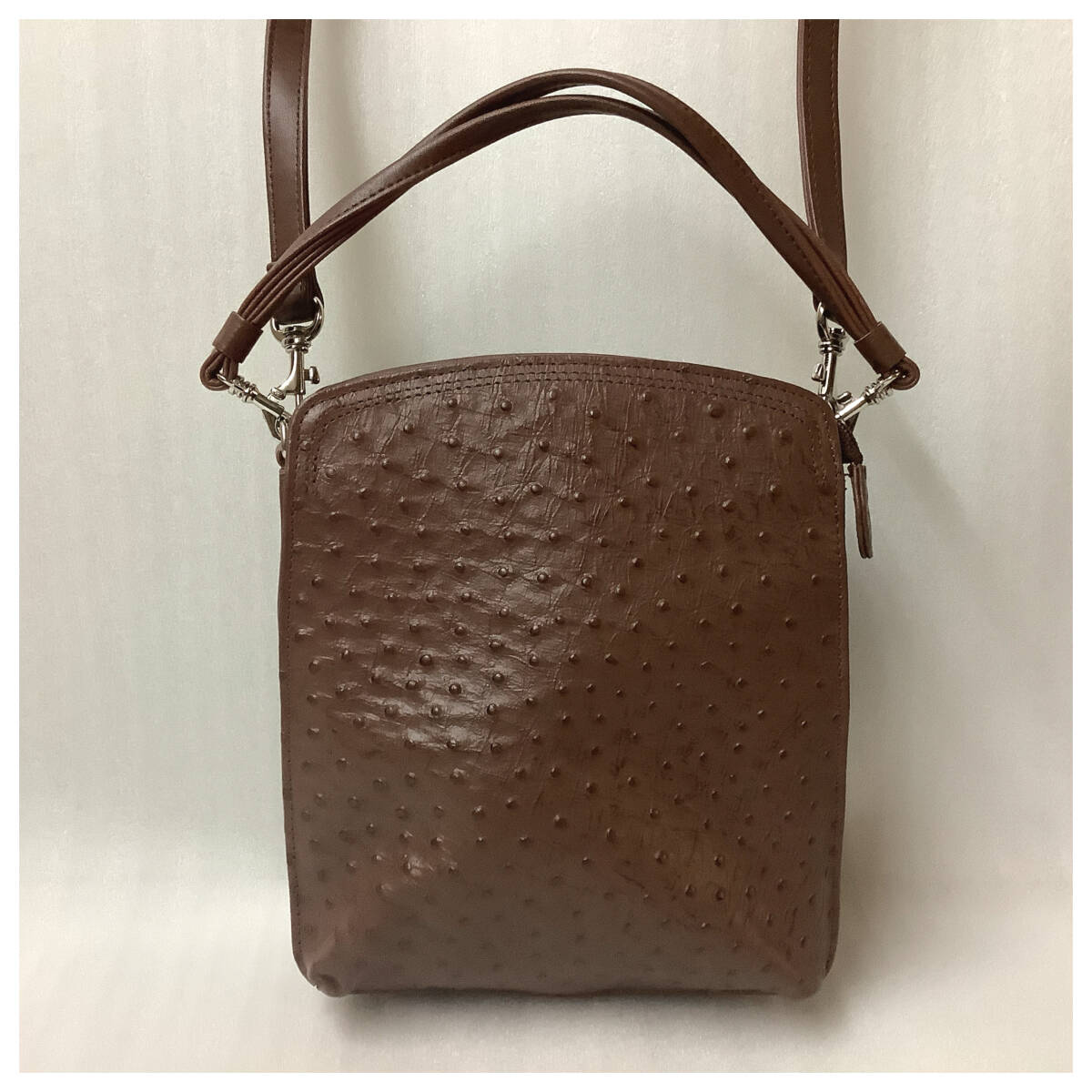 OSTRICH オーストリッチ 本革 2way バッグ 良品