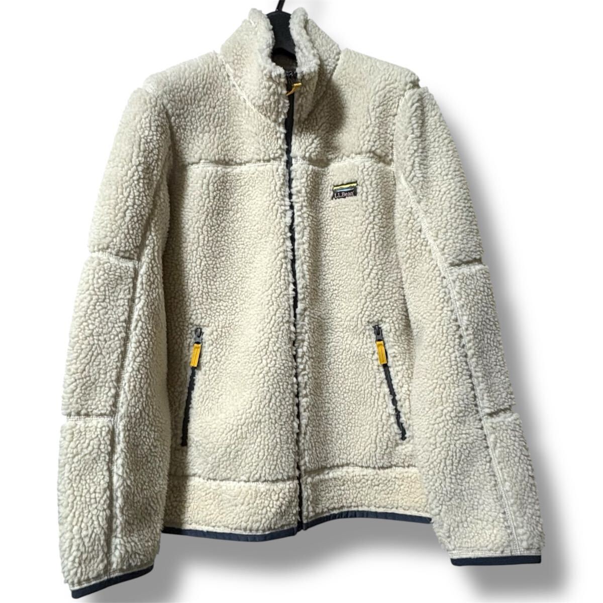 美品 L.L.Bean エルエルビーン SM ホワイト系カラー ボア アウトドア フリース