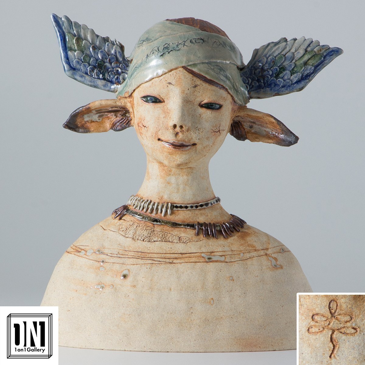 【1on1】真作 渡邉貴子(幸貴子) 『いつか戻るところ』 人形 陶像 2014年 ■ 現代アート 完売画廊「gallery UG」取扱作品