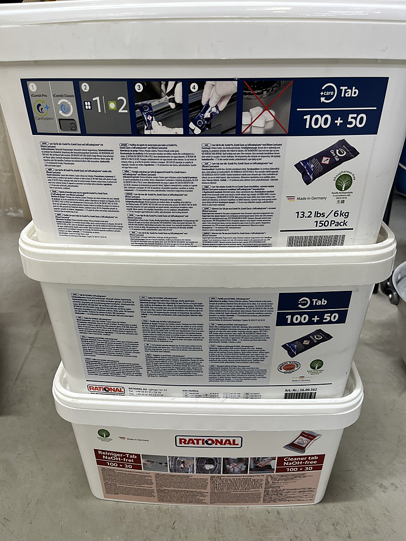 大量 奉仕品！スチコン用 洗剤 RATIONAL ラショナル 庫内専用固形洗剤 スチームコンベクション オーブン Reiniger tab Cleaner 