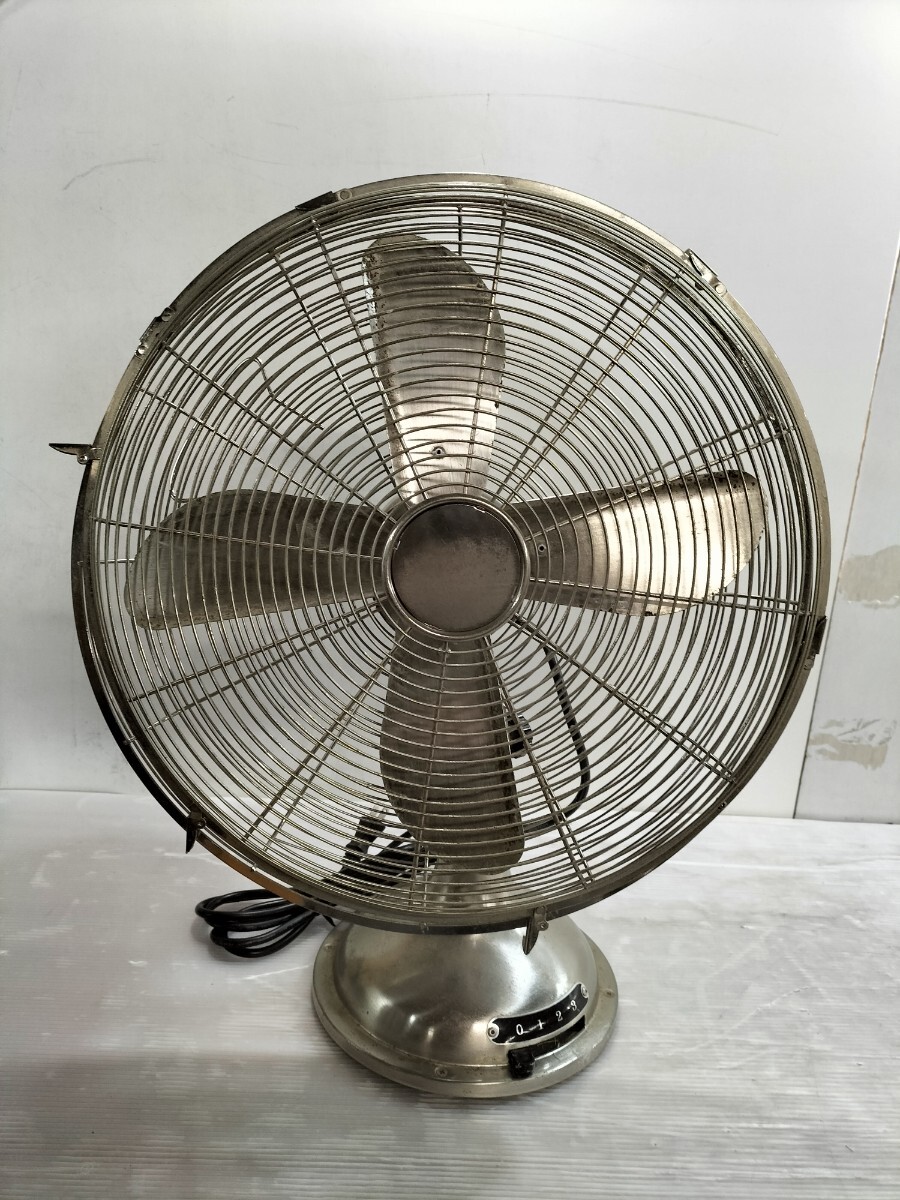 湘/メタル扇風機/4枚羽/アンティーク/風 扇風機/卓上タイプ/2001年/ジャンク品/ブランド不明/湘1.30-95加