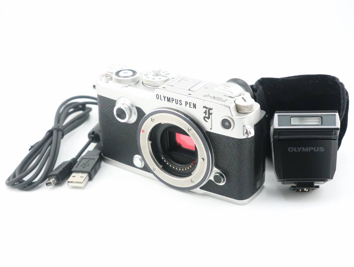 ★ショット数:37,464枚★オリンパス OLYMPUS PEN-F ボディ シルバー ★　I0278＃4498