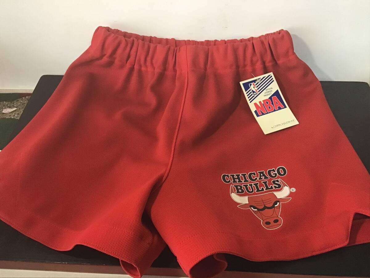 NBA CHICAGO BULLS シカゴ・ブルズ スポーツウェア ショートパンツ 店舗在庫品 未使用 昭和レトロ ヴィンテージ 現状品