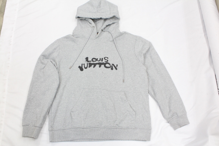 LOUIS VUITTON ルイヴィトン パーカー メンズ サイズXXL グレー Pre-Owned 2010s Working Man