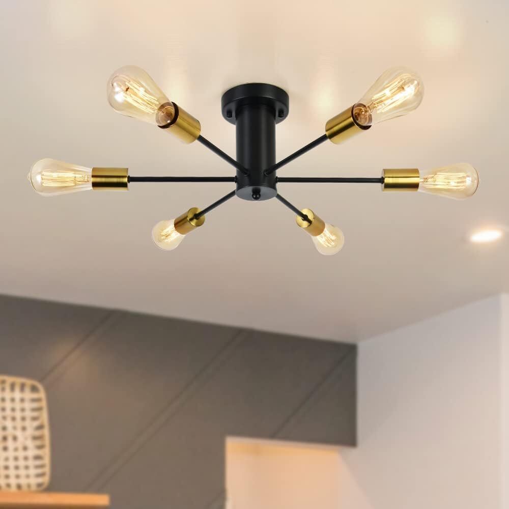 【未検品】シーリングライト 6灯 6~12畳 シーリングスポットライト E26口金 LED電球対応/Y33313-D3