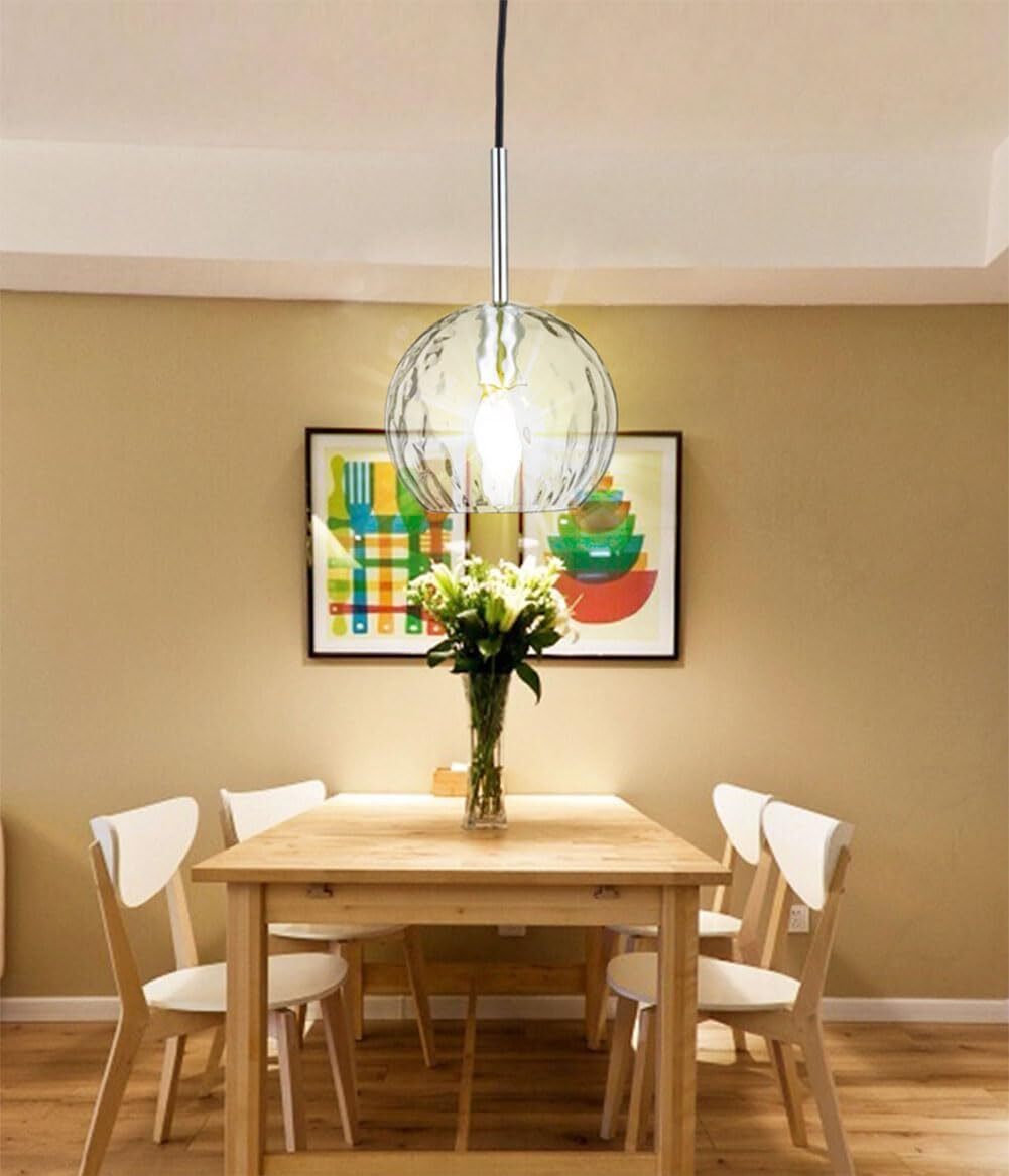 【未検品】ペンダントライト 吊り下げ灯 照明器具　手作りガラス E17口金 ガレージ 照明 led電球別売り (北欧)/Y32954-Q2