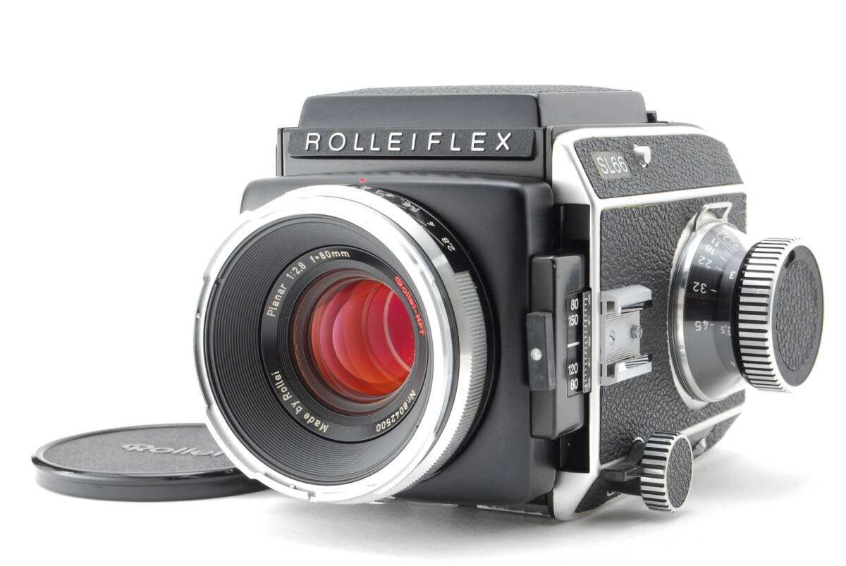 【美品 保障付 動作確認済】Rollei ローライ Rolleiflex ローライフレックス SL66 中判 フィルムカメラ + Planar 80mm f/2.8 レンズ #V1951