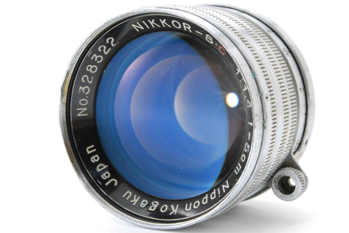 【良品 保障付 動作確認済】 Nikon ニコン Nippon Kogaku Nikkor S.C SC 50mm 5cm f/1.4 MF 標準レンズ L39 Leicaライカマウント #V2009