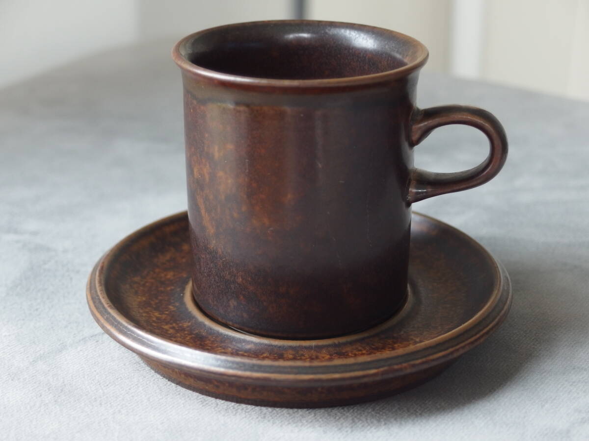 バックスタンプあり！北欧食器 ARABIA アラビア Ruska ルスカ コーヒーカップ＆ソーサー ウラ・プロコッペ/Ulla Procope