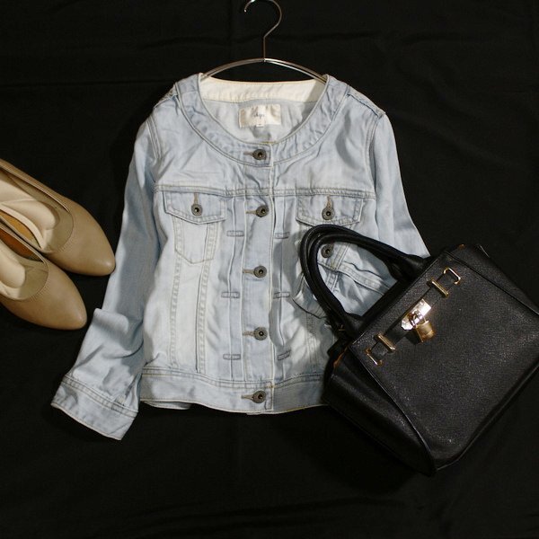 美品 SHIPS シップス ウォッシュ加工 デニム ジャケット M 春 夏 26D02